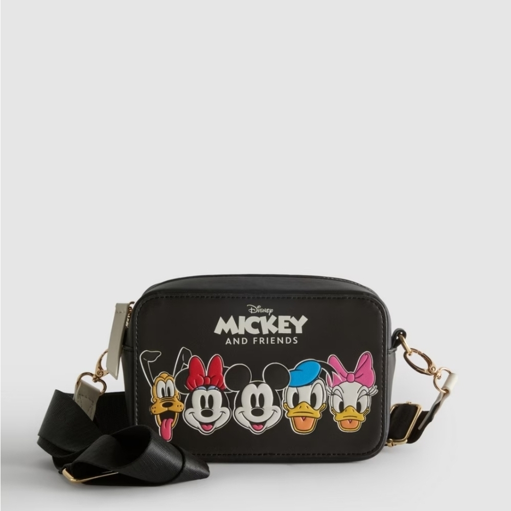 Disney’s Mickey and Friends Graphic Camera Bag Black purse Primark - Picture 1 of 5